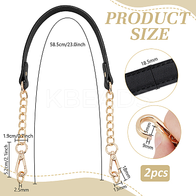 PU Leather & Metal Bag Handles PURS-WH0816-001B-1