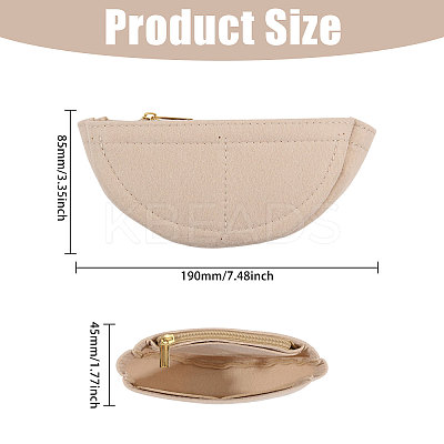 Half Round Felt Purse Organizer Insert AJEW-WH0434-15A-01-1