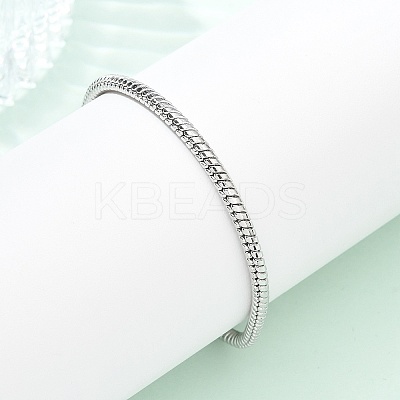Brass Snake Chain Bracelets for Men Women BJEW-G736-05P-1