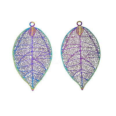 Ion Plating(IP) 304 Stainless Steel Filigree Pendants LS-STAS-S118-065-1