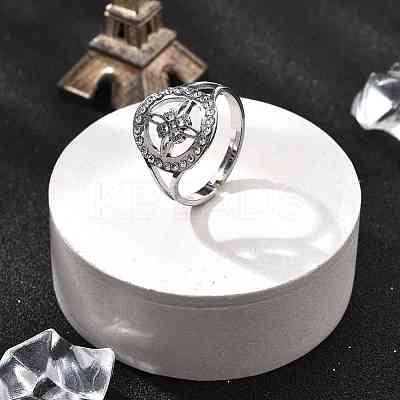 201 Stainless Steel Cuff Rings for Women RJEW-S395-03P-1-1