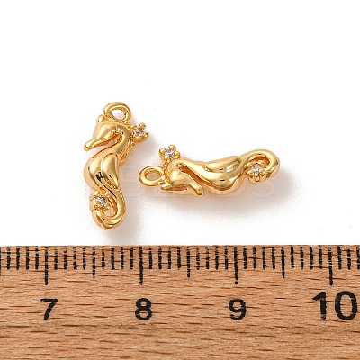 Brass Micro Pave Cubic Zirconia Pendants KK-K382-44G-1