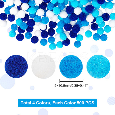 2000Pcs 4 Colors DIY Doll Craft AJEW-PH0004-67A-1