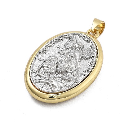 Long-Lasting Plated Brass Pendants KK-Q006-42G-02-1