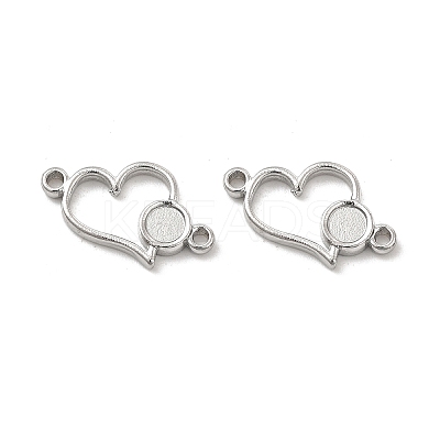 Non-Tarnish 304 Stainless Steel Cabochon Connector Settings LS-STAS-B032-11P-1