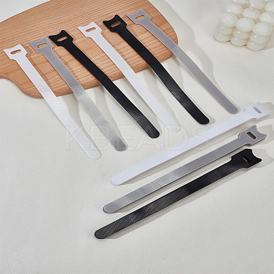 30Pcs 3 Colors Reusable Nylon with Polyester Cable Ties FIND-LP0006-55-1