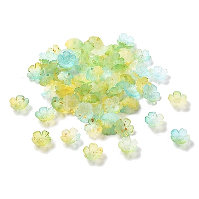 Acrylic Bead Caps OACR-Z028-03G-1