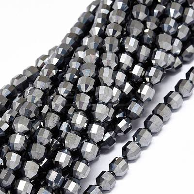 Natural Terahertz Stone Beads Strands G-O201C-03-1