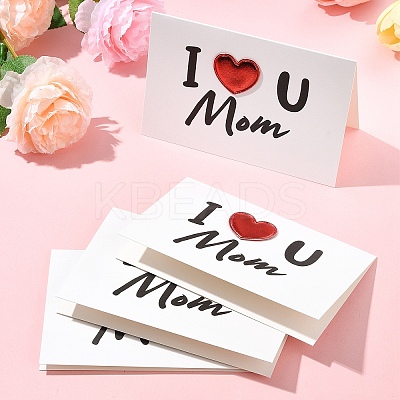 4Pcs Kraft Paper Greeting Cards AJEW-FS0001-30C-1