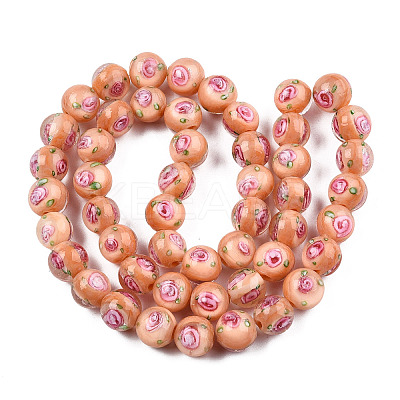 Handmade Lampwork Beads Strands LAMP-N021-45F-1