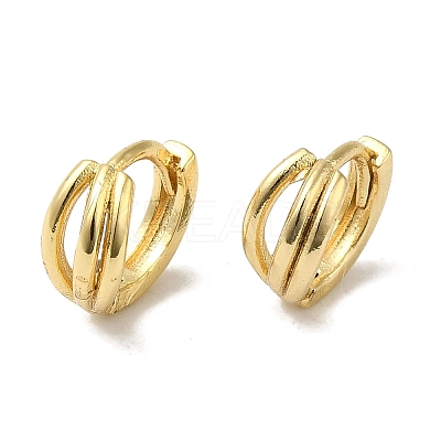 Hollow Brass Huggie Hoop Earrings for Women EJEW-C097-06G-G-1