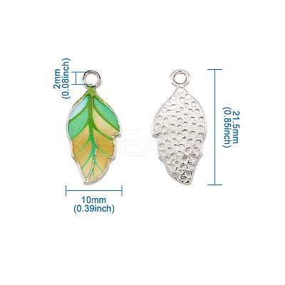 Alloy Enamel Pendants PALLOY-TAC0009-25P-D-1
