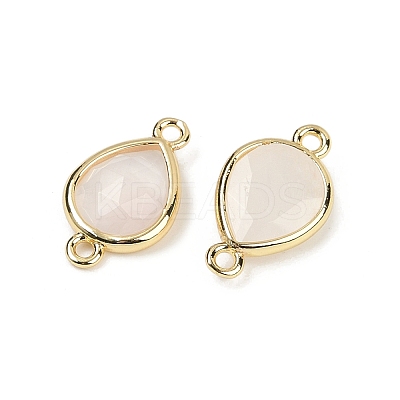 Natural Quartz Crystal Faceted Connector Charms G-L514-048P-03-1