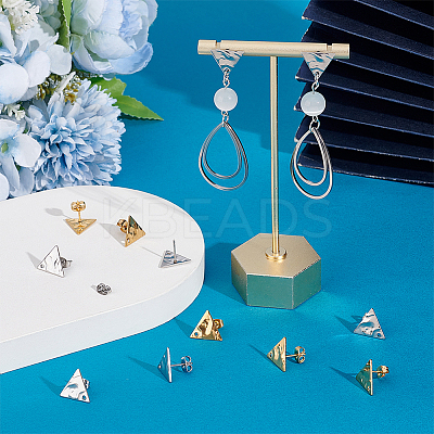 40Pcs 2 Colors 304 Stainless Steel Stud Earring Findings STAS-UN0059-83-1