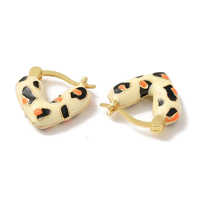 Rack Plating Brass Enamel Hoop Earrings EJEW-B062-11G-03-1