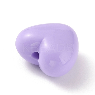 Opaque Acrylic Beads SACR-WH0005-06A-1