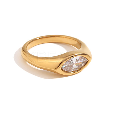 316L Stainless Steel with Cubic Zirconia Finger Rings FS-WGB17C9-08-1