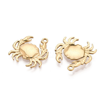 304 Stainless Steel Crab Pendants STAS-T069-35G-1