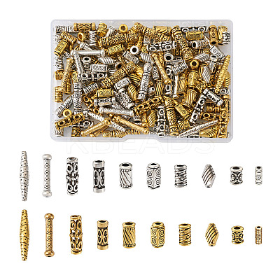 200Pcs 20 Style Tibetan Style Alloy Beads FIND-CD0001-33-1
