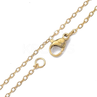 304 Stainless Steel Cable Chains Necklace for Men Women NJEW-N050-A02-G15-1