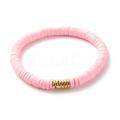 Synthetic Hematite & Polymer Clay Heishi Beads Stretch Bracelets Set BJEW-JB07380-1