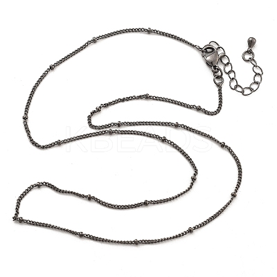 2MM Brass Satellite Chain Necklaces for Women NJEW-D302-49B-1