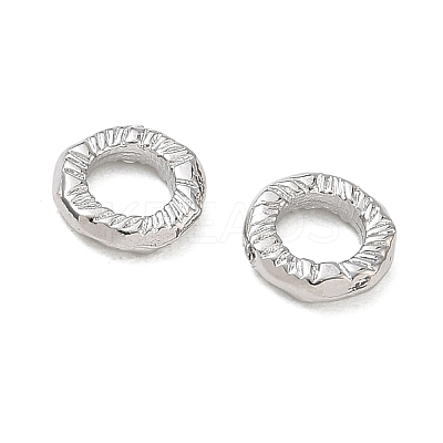 Brass Textured Linking Rings KK-D289-32P-1