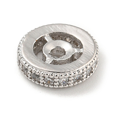 Brass Micro Pave Clear Cubic Zirconia Beads KK-G493-30C-P-1