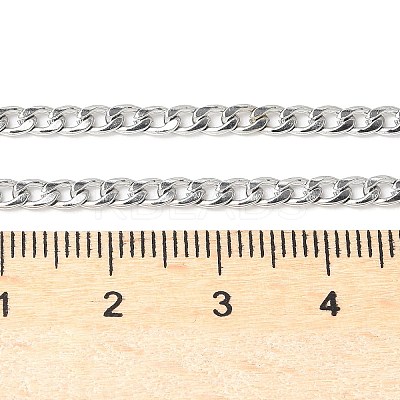 Non-Tarnish 304 Stainless Steel Curb Chain Necklace Making X-STAS-A028-N108P-1