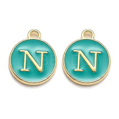 Golden Plated Alloy Enamel Charms LS-ENAM-Q437-15N-1