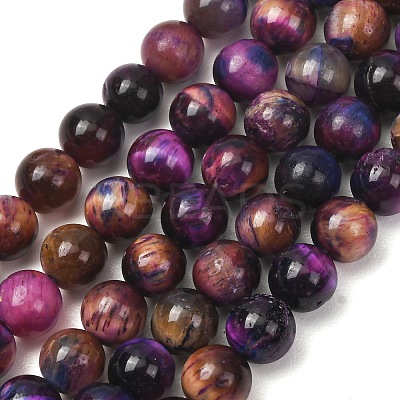 Natural Tiger Eye Beads Strands G-F591-18-8mm-10-1