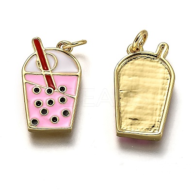 Brass Enamel Pendants X-KK-B026-16G-1