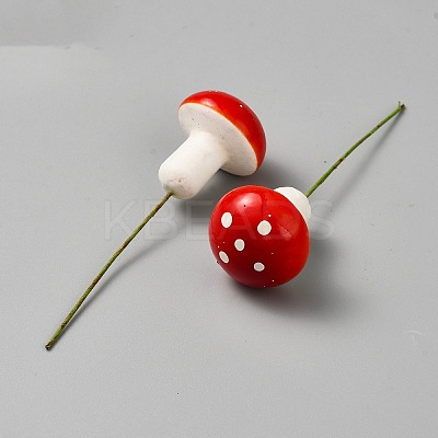 Resin Artificial Mushroom for Garden Ornament Flower Pots Bonsai Micro Landscape Decoration AJEW-WH0567-54C-1