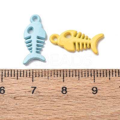 Spray Paint Alloy Pendants FIND-H060-01G-1