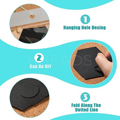 40Pcs Paper Jewelry Display Cards CDIS-FS0001-32A-1