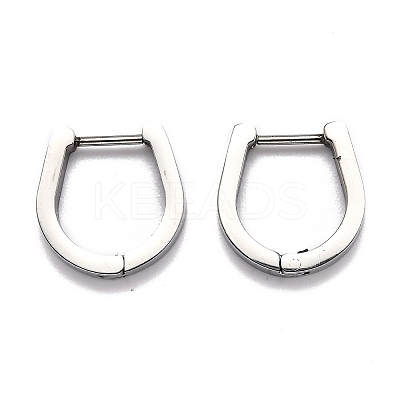 Tarnish Resistant 304 Stainless Steel Huggie Hoop Earrings STAS-J033-14A-P-1
