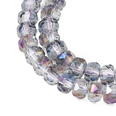 Electroplate Glass Beads Strands GLAA-Q105-03V-1