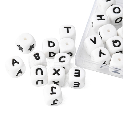 30Pcs 28 Style Food Grade Eco-Friendly Silicone Beads SIL-YW0001-07-1