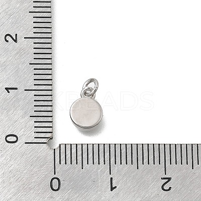 Brass & Natural Shell Flat Round Charms KK-D431-025A-02P-1