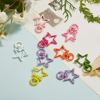 26Pcs 13 Colors Zinc Alloy Swivel Lobster Claw Clasps PALLOY-CJ0001-131-1