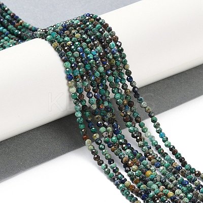 Natural Chrysocolla and Lapis Lazuli Beads Strands X-G-P542-A03-02-1
