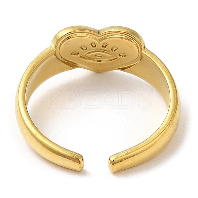 304 Stainless Steel Open Cuff Rings RJEW-K245-65G-1