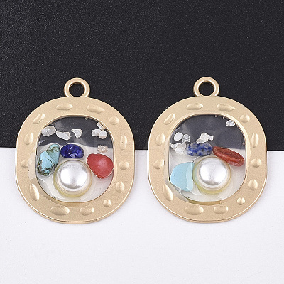 Epoxy Resin Pendants RESI-S365-61-1