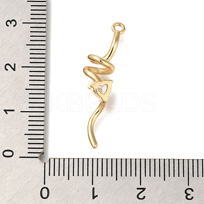 Brass Micro Pave Cubic Zirconia Pendants KK-M301-14G-1