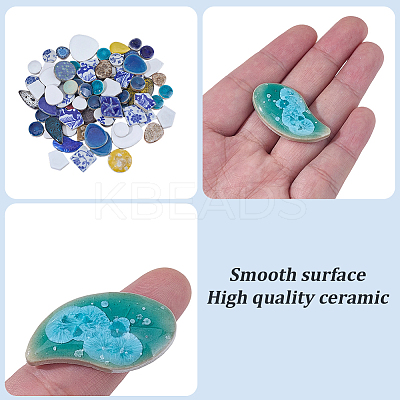 500G Handmade Porcelain Cabochons PORC-SP0001-17-1