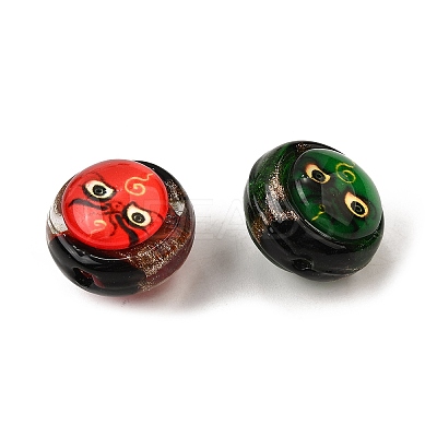 Handmade Gold Sand Lampwork Beads LAMP-S079-05-1