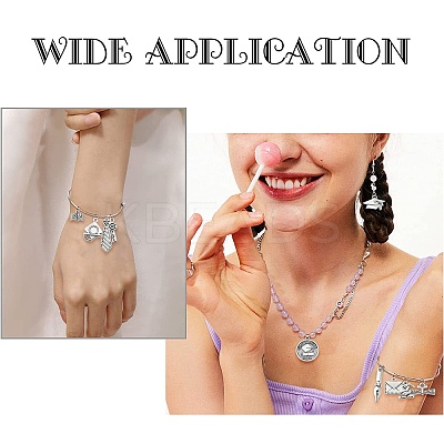100Pcs 10 Styles Tibetan Style Alloy Pendants TIBEP-CJ0002-63-1
