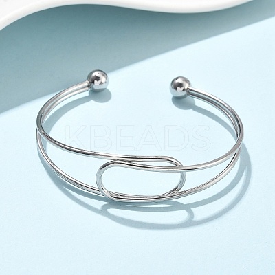 304 Stainless Steel Cuff Bangles BJEW-L682-034P-1