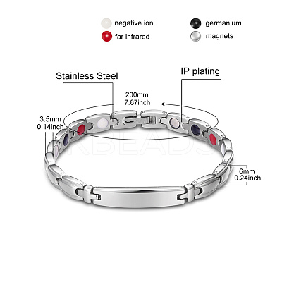 304 Stainless Steel Panther Chain Watch Band Bracelets JB668A-1