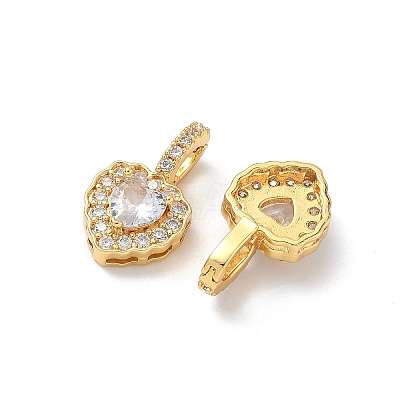 Brass Micro Pave Cubic Zirconia Pendants KK-Z139-05G-03-1